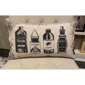 Cynthia Rowley Curious Halloween Apothecary Bottles Gothic Pillow 14 x 24
